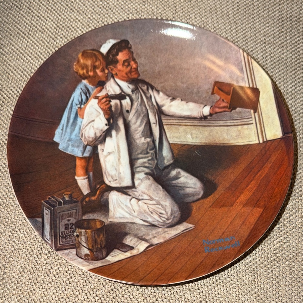 Norman Rockwell Collector Plate “The Painter” (Knowles) In Org Box Signed w COA